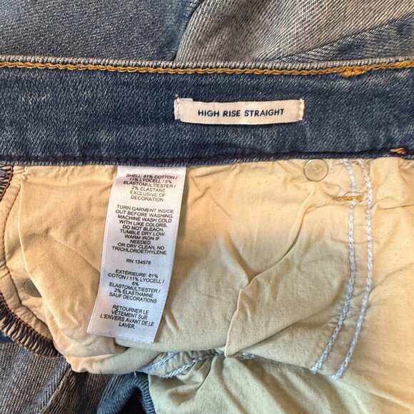 Women's 30 Vineyard Vines Denim Jeans Two Tone Side Stripe Straight Leg - Picture 6 of 7